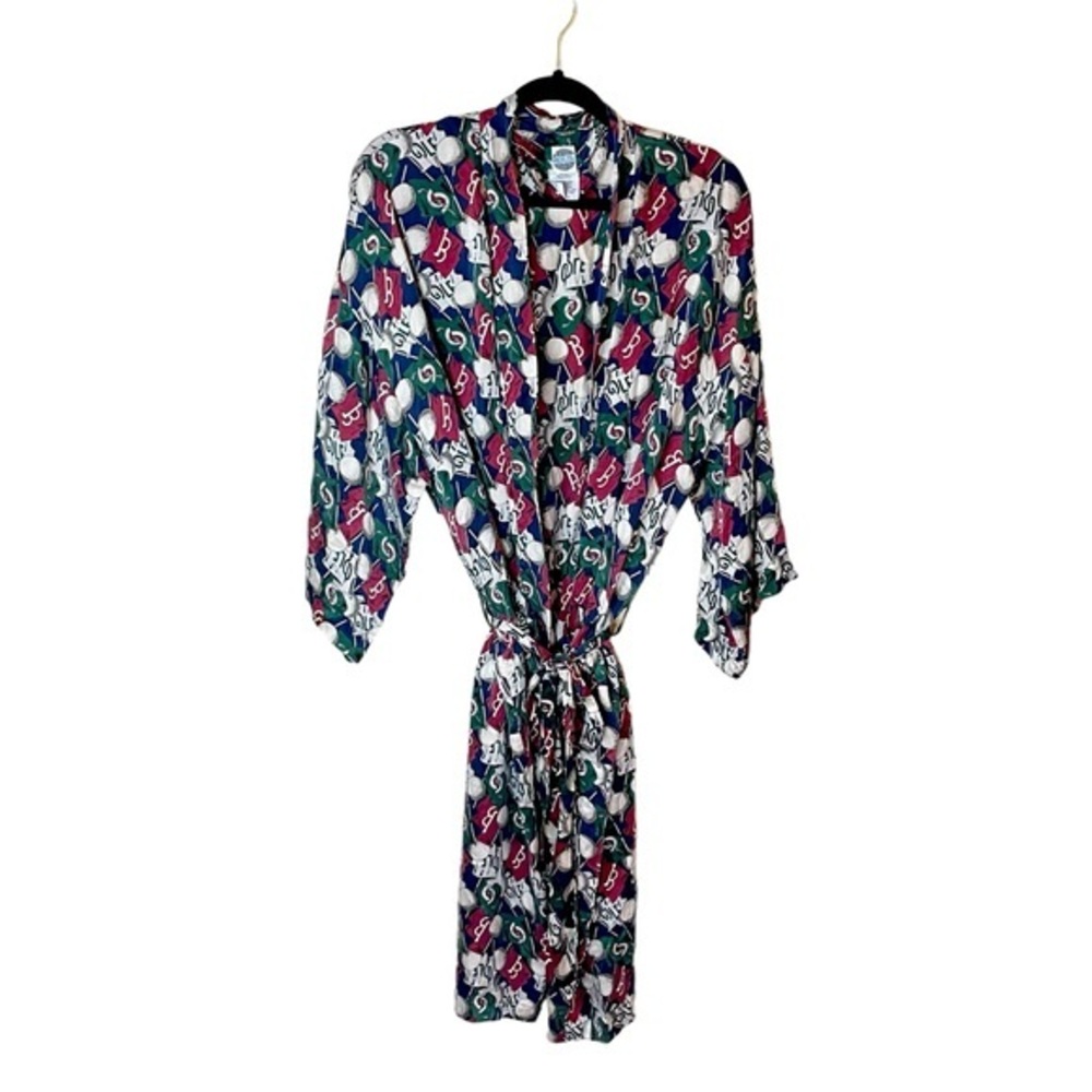 Vintage Golf‎ Reckless 100% Silk Robe Unisex